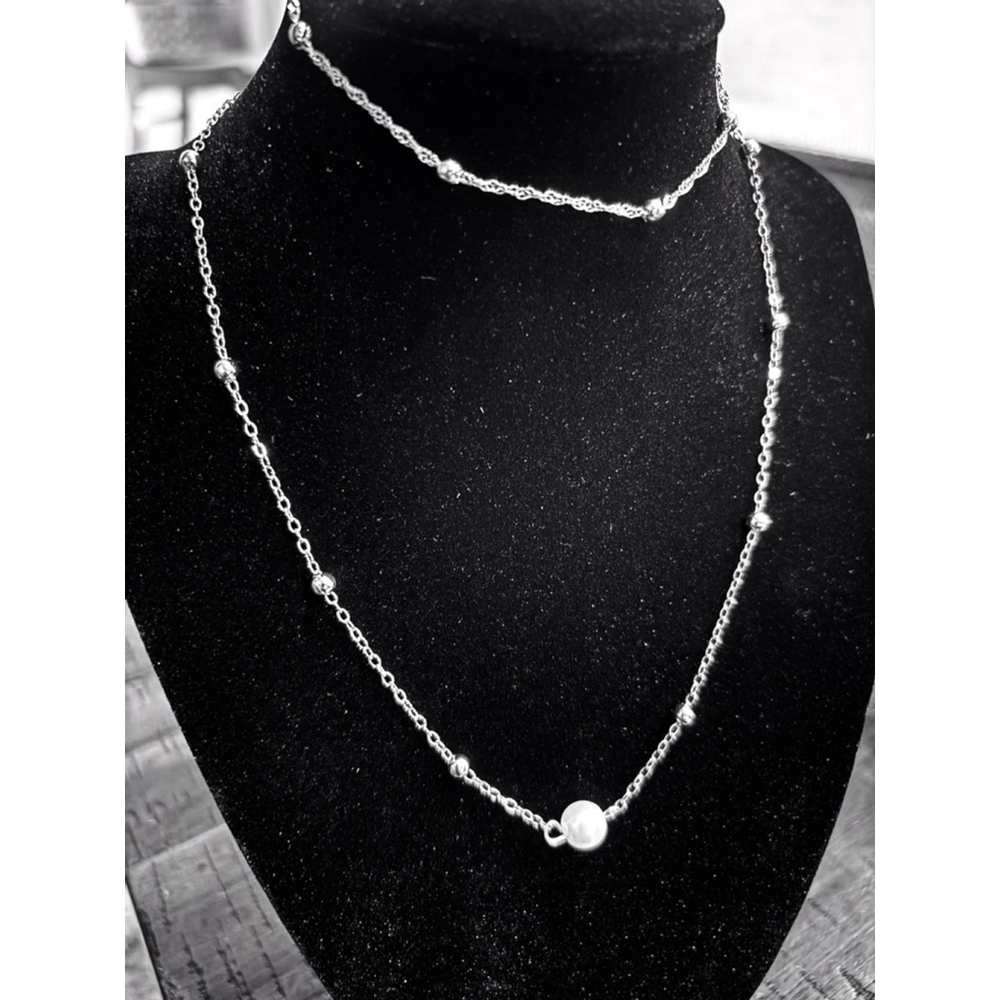 NEW Silver Necklace & Bracelet Set